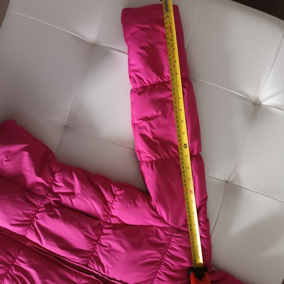 Ralph Lauren Girls Bright Pink Down and Feather Hooded Puffer Jacket Size M/8-10 - Picture 11 of 12